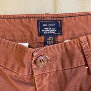 2 pairs of Gap slim fit khakis 32x30